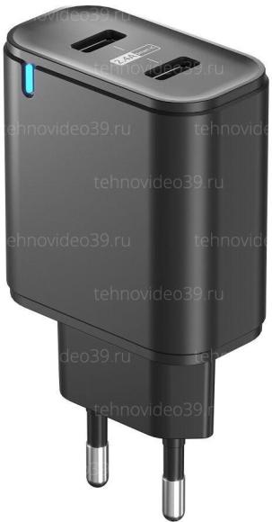 Сетевое зарядное устройство Olmio 43369 (2 USB/2.4A/Smart IC/черное) (043369) купить по низкой цене в интернет-магазине ТехноВидео