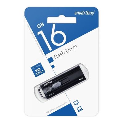 USB 3.0/3.1 Smartbuy 16GB Iron-2 Metal Black (SB016GBIR2K)