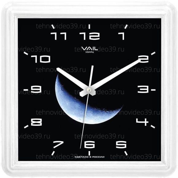 Часы настенные VAIL VL-К1502/1 квадратные, белый купить по низкой цене в интернет-магазине ТехноВидео