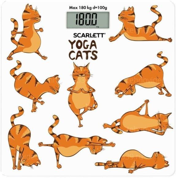 Весы напольные Scarlett SC-BS33E077 Yoga cats купить по низкой цене в интернет-магазине ТехноВидео