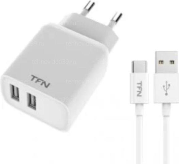 Сетевое зарядное устройство TFN 2.4A RAPID с кабелем TypeC white (WCRPD12W2U04) купить по низкой цене в интернет-магазине ТехноВидео