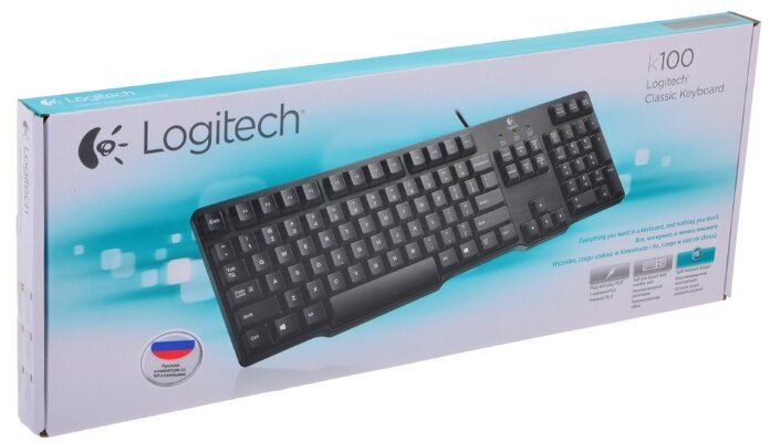 Клавиатура Logitech Classic Keyboard K100 PS/2 Black