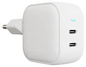 Сетевое зарядное устройство VLP G-Charge 45Вт USB-C+USB-С, PD, QC, белый купить по низкой цене в интернет-магазине ТехноВидео