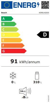 Встраиваемый холодильник камера Bosch KIR81ADD0