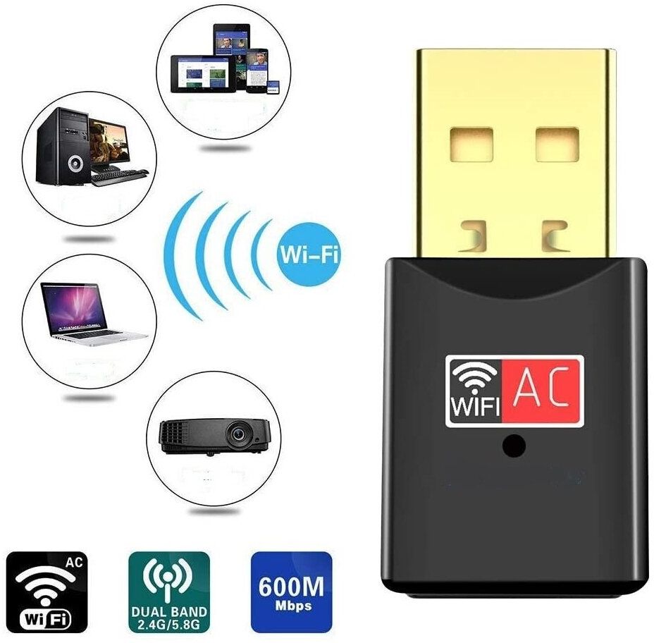 Беспроводной USB адаптер Ks-is KS-407 AC600 Двухдиапазонный Wi-Fi