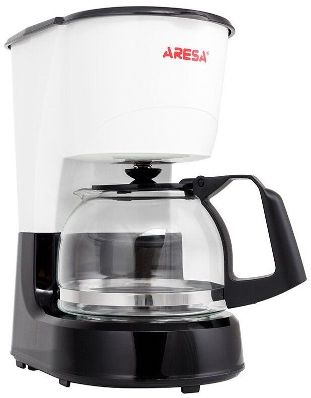 Кофеварка Aresa AR-1609 черный/белый