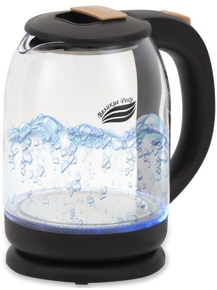 Электрический чайник Великие Реки Нева-6 черный, стекло