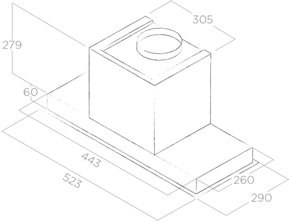 Вытяжка полновстраиваемая Elica Hidden 2.0 IXGL/A/60