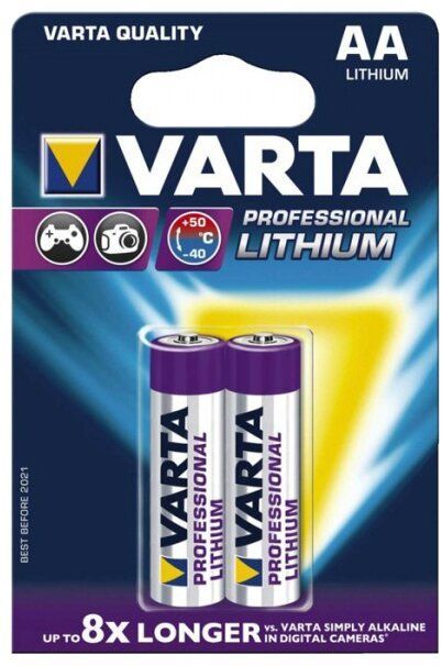 Батарейка Varta 6106 LITHIUM AA BL2