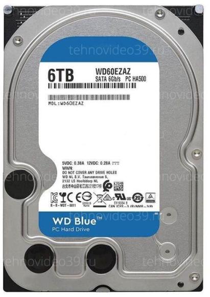 Жесткий диск 6000Gb Western Digital 256Mb 5400rpm SATA WD60EZAZ BLUE купить по низкой цене в интернет-магазине ТехноВидео