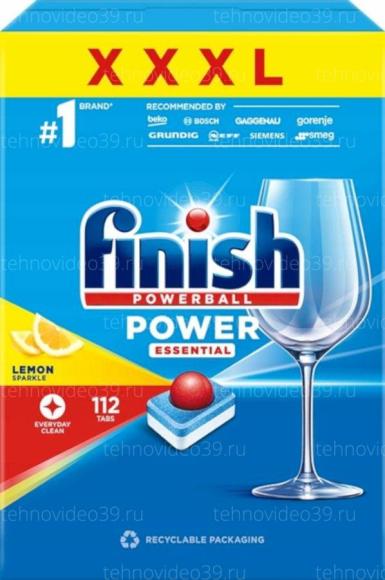 Таблетки для посудомоечной машины Finish Essential lemon 112 шт. купить по низкой цене в интернет-магазине ТехноВидео