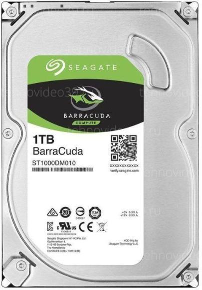 Жесткий диск Seagate 1000Gb (1TB) BarraCuda 3.5 7200rpm 64Mb SATA3 (6Gb/s) (ST1000DM010) купить по низкой цене в интернет-магазине ТехноВидео