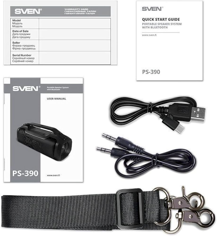 Беспроводная портативная колонка Sven PS-390 (SV-021306) черный