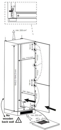Встраиваемый холодильник Beko BCNE400I35ZS (7278748701)