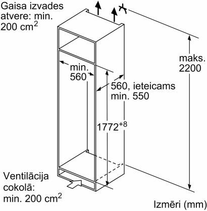 Встраиваемый холодильник камера Bosch KIR81ADD0