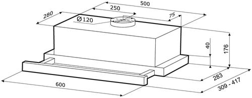 Вытяжка телескопическая Krona KAMILLA 600 AIR 2W (КА-00001298)
