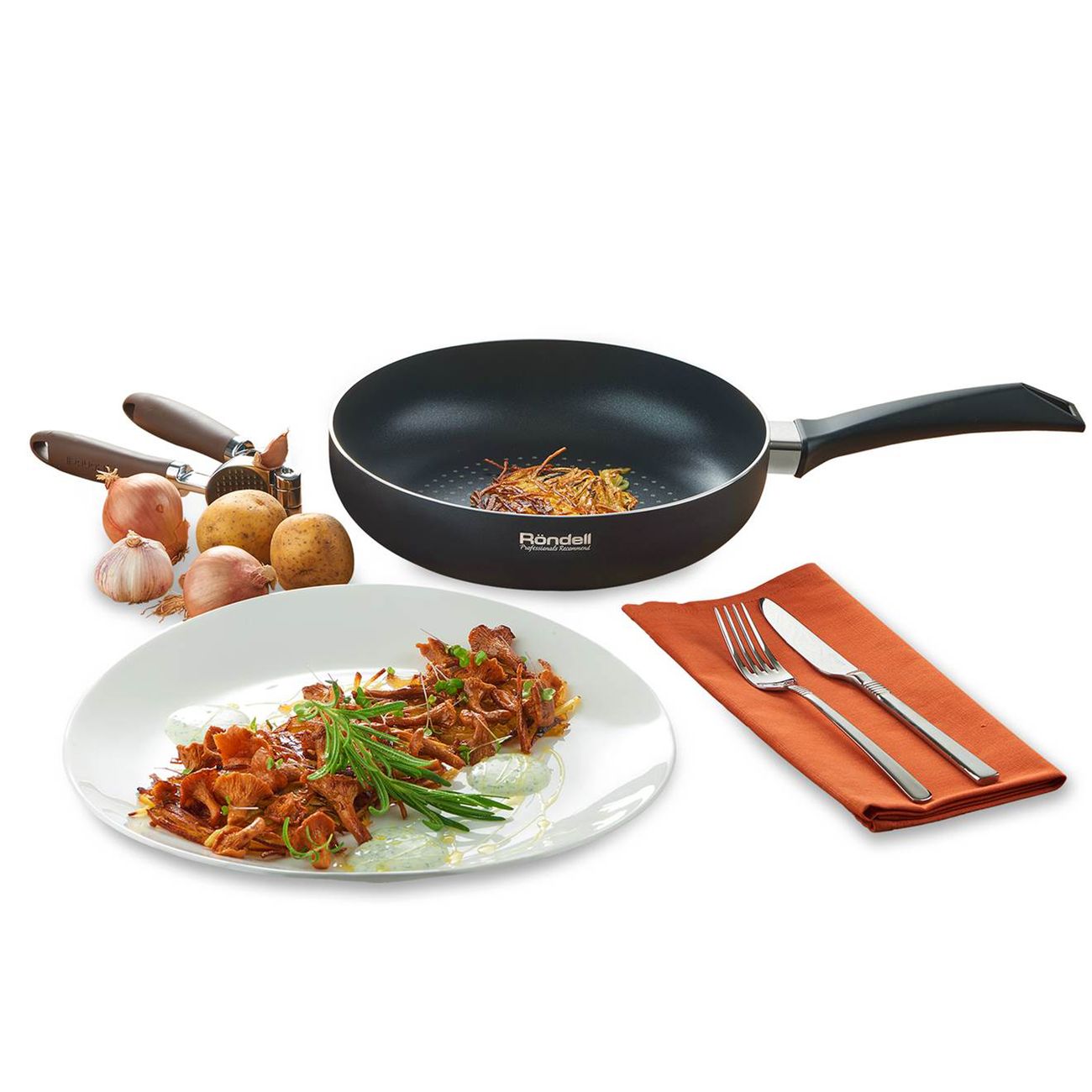 Cковорода с крышкой Rondell RDA-874 28х6,5см