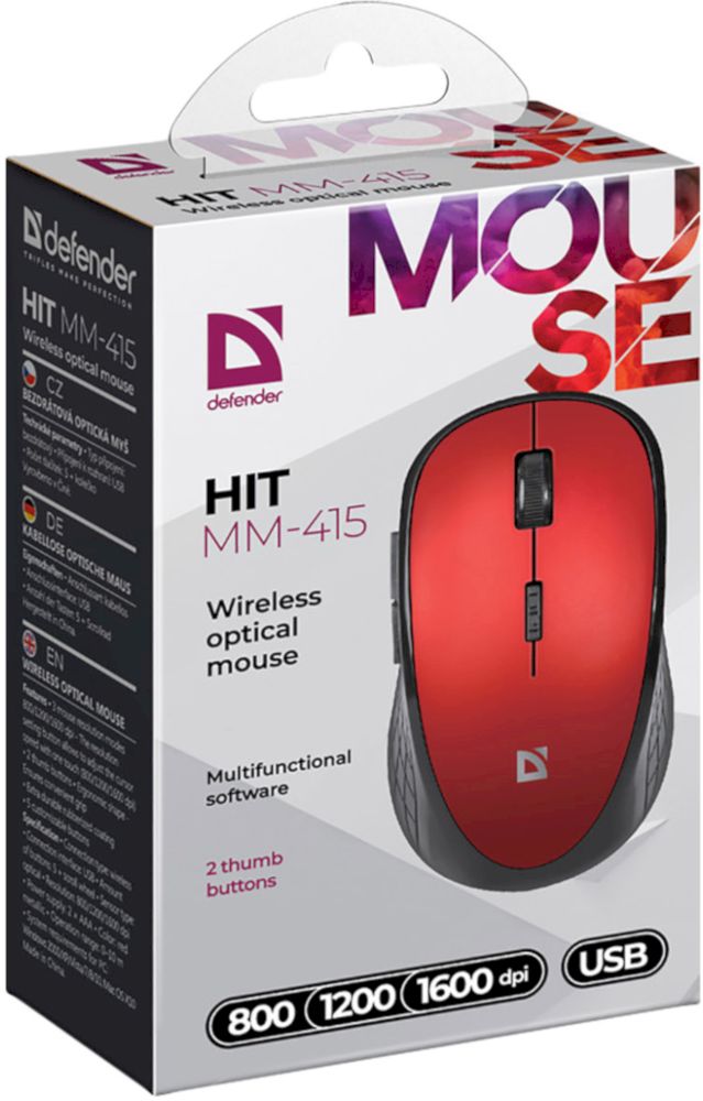 Мышь Defender HIT MM-415 red
