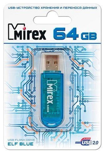 USB Flash Mirex Drive 64GB Elf blue (13600-FMUBLE64)