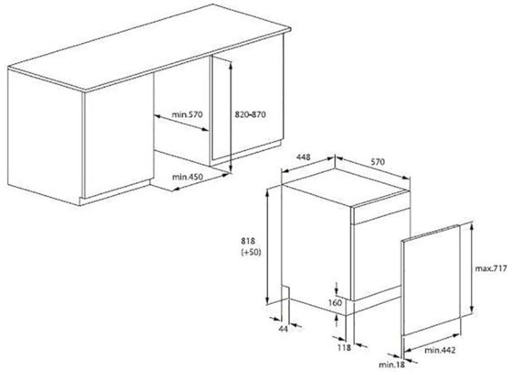 Встраиваемая посудомоечная машина Beko BDIS38120Q (7637808335)