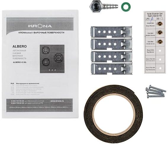 Газовая варочная поверхность Krona ALBERO 45 BL