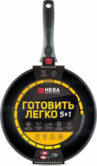 Cковорода НЕВА N124 "Black" 24 см купить по низкой цене в интернет-магазине ТехноВидео