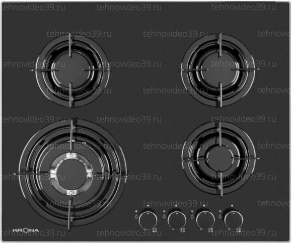 Газовая варочная поверхность Krona CORTESIA 60 BL (Чёрный) купить по низкой цене в интернет-магазине ТехноВидео