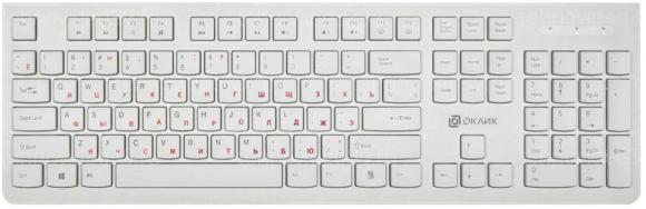 Клавиатура Оклик 505M белый USB slim купить по низкой цене в интернет-магазине ТехноВидео