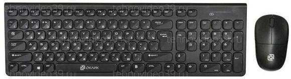 Комплект Оклик клавиатура + мышь беспроводные 220M черный, USB купить по низкой цене в интернет-магазине ТехноВидео