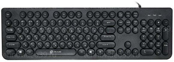 Клавиатура Оклик 400MR черный USB slim купить по низкой цене в интернет-магазине ТехноВидео