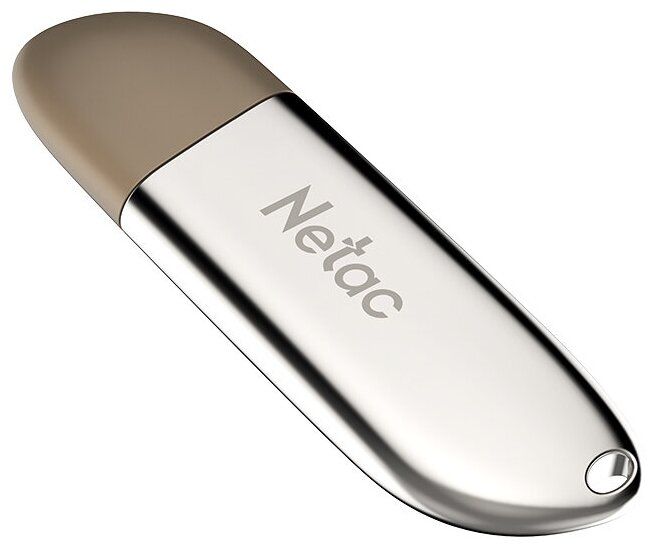 Флешка Netac U352 USB 3.0 64 ГБ, серебристый/бежевый (NT03U352N-064G-30PN)