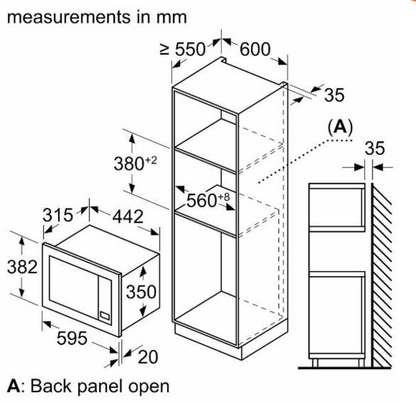 Встраиваемая микроволновая печь Bosch BFL623MB3