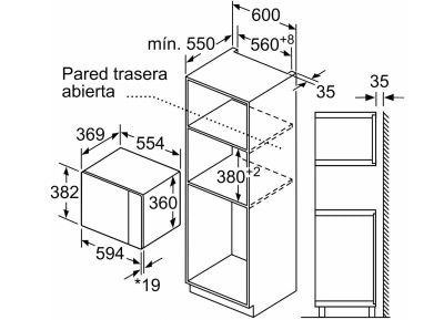 Встраиваемая микроволновая печь Bosch BEL554MB0 черный