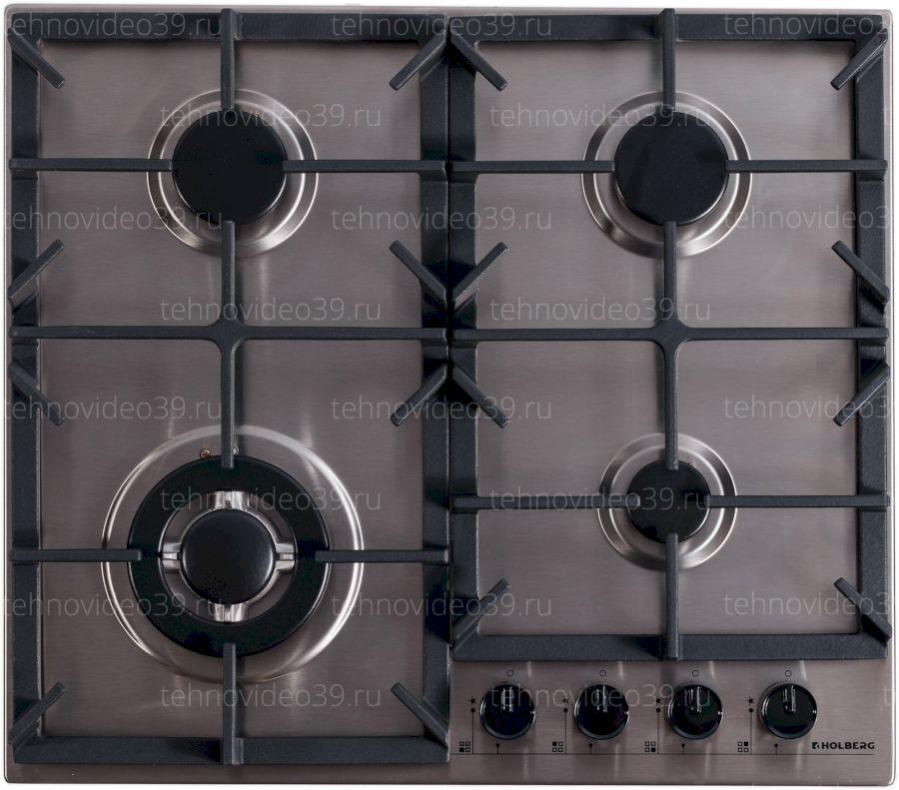 Газовая варочная поверхность Holberg HGSH 6411WIX купить по низкой цене в интернет-магазине ТехноВидео
