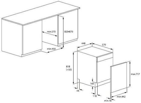 Встраиваемая посудомоечная машина Hotpoint HIS 2D85 DWT (869894400040)