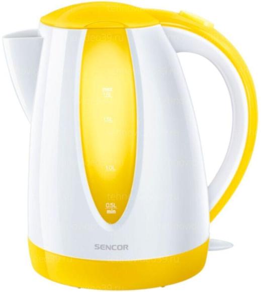 Электрический чайник Sencor SWK 1816 YL бело/желтый купить по низкой цене в интернет-магазине ТехноВидео
