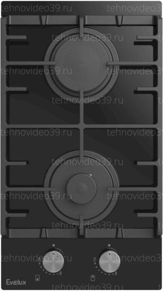 Газовая варочная поверхность Evelux HEG 300 BG, черный купить по низкой цене в интернет-магазине ТехноВидео