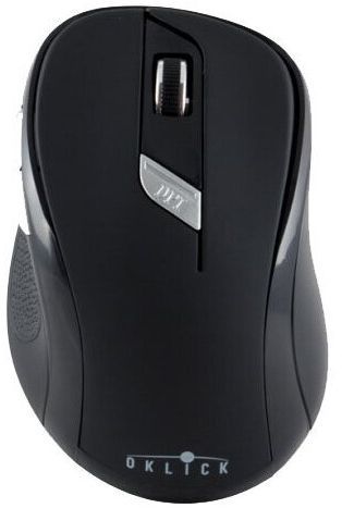 Мышь Оклик 465MW черный оптическая (1600dpi) беспроводная USB для ноутбука (6but)