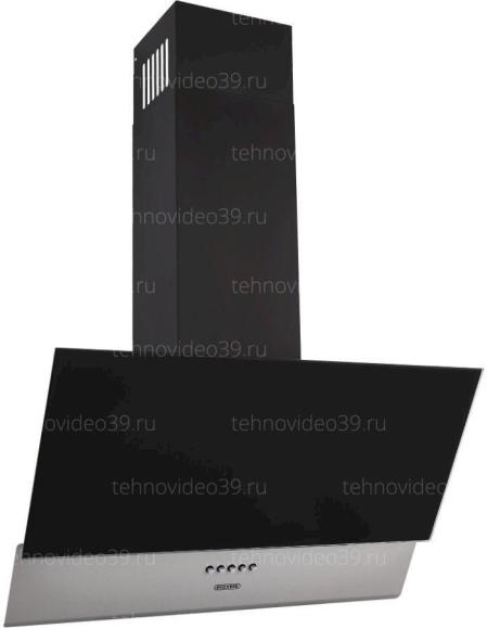 Наклонная вытяжка Eleyus DELLA 700 LED 60 IS+BL нерж./черный купить по низкой цене в интернет-магазине ТехноВидео