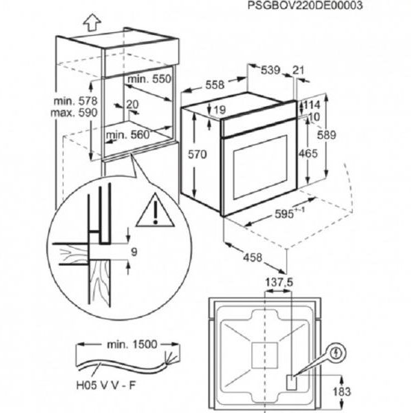 Духовой шкаф Electrolux EOD 5C50Z SteamBake 600 черный