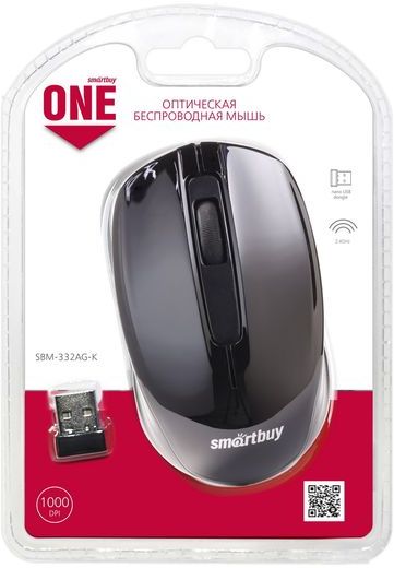 Мышь Smartbuy ONE 332 черная (SBM-332AGK)/60/