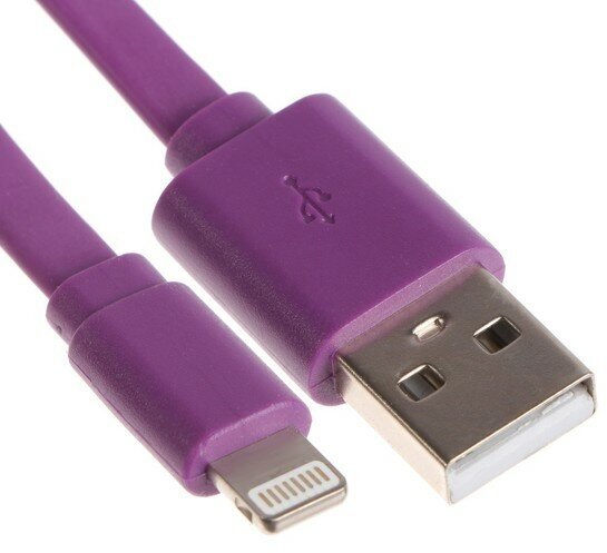 Кабель Maxvi MC-03F фиолетовый USB-A-Lightning, 2A