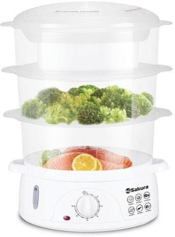 Пароварка Sakura SA-7214 купить по низкой цене в интернет-магазине ТехноВидео