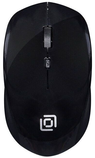 Мышь Оклик 565MW glossy черный оптическая (1600dpi) беспроводная USB для ноутбука (4but)