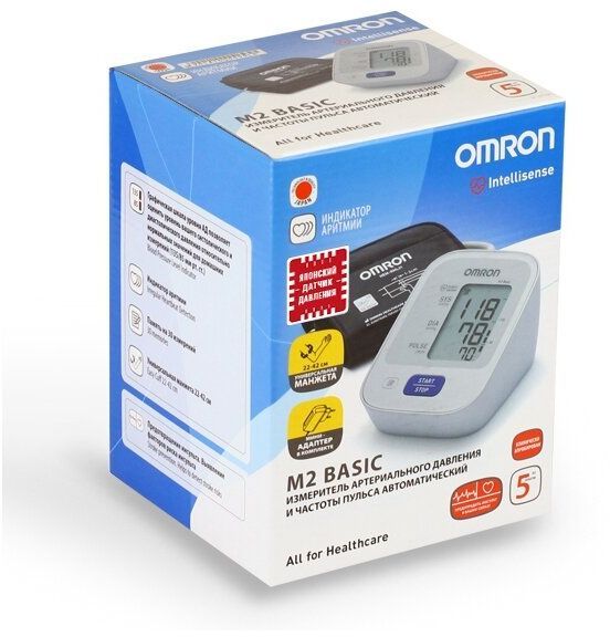 Измеритель артериального давления Omron автоматический (тонометр) M2 Basic (HEM-7121-АLRU) Ада