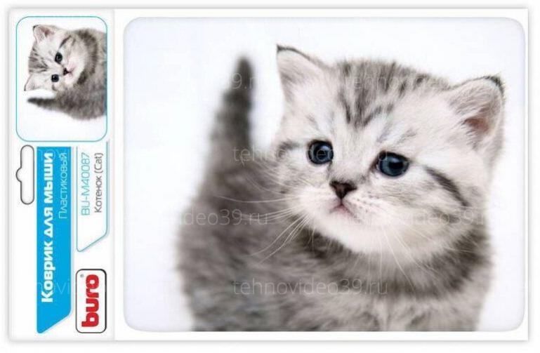 Коврик Buro для мыши BU-M40087 рисунок/котенок (291848) (BU-M40087 (291848)) купить по низкой цене в интернет-магазине ТехноВидео