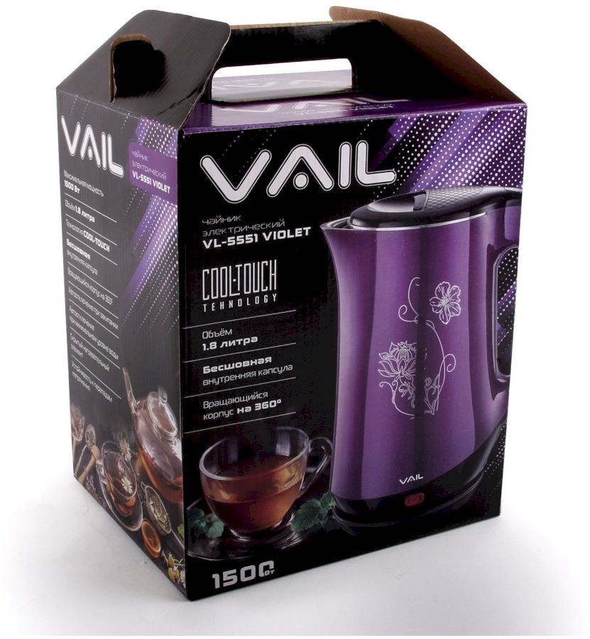 Электрический чайник VAIL VL-5551 фиолетовый