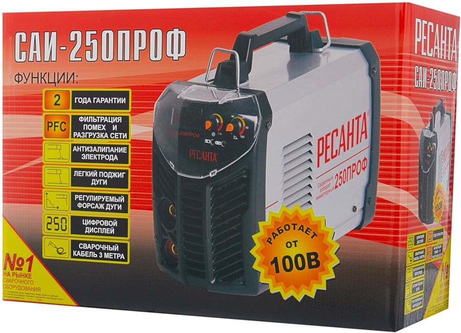 Сварочный аппарат инверторный Ресанта САИ 250ПРОФ (65/31)