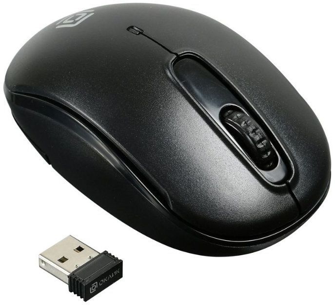 Мышь Оклик 505MW черный оптическая (1000dpi) беспроводная USB (3but)