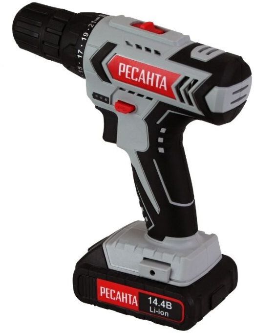 Дрель-шуруповерт аккумуляторная Ресанта ДА-14-2ЛК (75/14/4)
